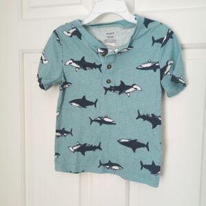 3/$15 Carter's short sleeve shark t-shirt size 3